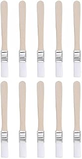 sourcing map 0.5" Width Small Paint Brush Nylon Bristle with Wood Handle Painting Tool for Wall, Door, Cabinets, Furniture, Fences, White 10Pcs