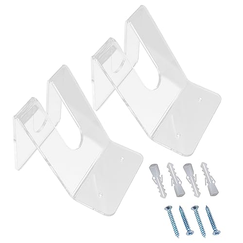 VANZACK 2-Pack Acrylic Surfboard Wall Mount Display Rack - Clear Wall Mounted Hanger for Long and Short Boards Stylish and Durable Surfboard Storage