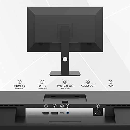 Innocn 27 Inch 4K Monitor Computer Uhd 3840 X 2160 Lcd Ips Display, Hdr400, Usb Type C Dp Hdmi Pc Monitor, 1.07B+ Colors, Built-In Speakers, Pivot/Height Adjustable Stand, Black #TOP5