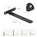 Mkono 4 Pack Shelf Brackets Black Heavy Duty Metal Hidden L Bracket for Shelves Support, Minimalistic Floating Shelf Bracket 6 Inch Rustic Industrial Wall Shelf Brackets