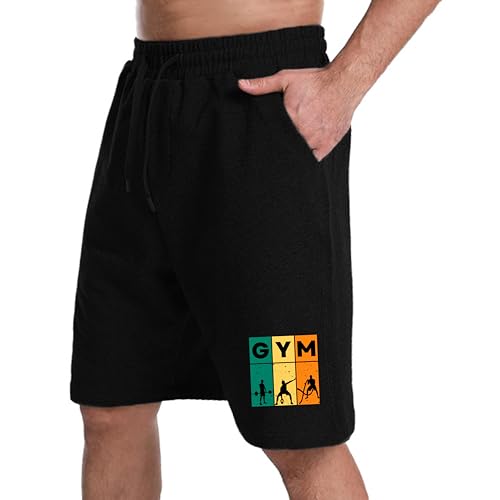 KART BLACK Plus Sizes Men's Cotton Knee Length Shorts (XXL,3XL,4XL,5XL,6XL,7XL,8XL Shorts) | Gym Life Printed Shorts | Casual and Night Wear Mens Shorts