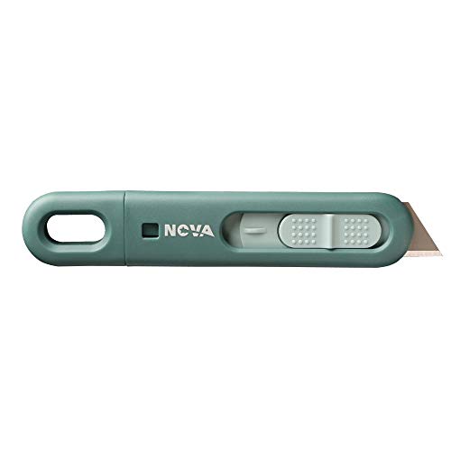 Image of Nova Disposable Safety Knife, Utility Knife, Box Cutter, Fixed Compact Cut, Ambidextrous Feature, Ideal for Food Industry, Warehouse, for Cutting Boxes, Cartons, Packing. (3 Pack)