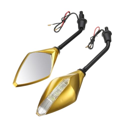 Espejos retrovisores universales 10mm giratorios para evitar puntos ciegos en moto y LED