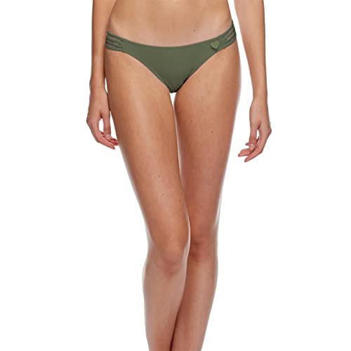 Body Glove Women's Smoothies Flirty Surf Rider Solid Bikini Bottom Swimsuit, Cactus, Small