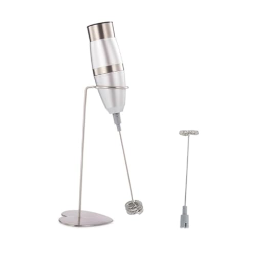 OFFSCH Electric Milk Frother Stainless Steel Handheld No Battery Easy to Use Clean for Home Cafe
