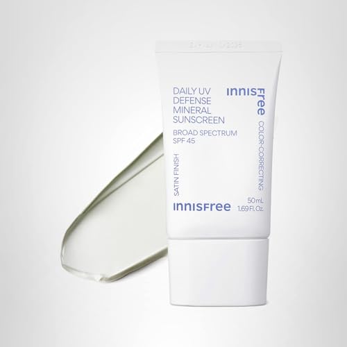 innisfree Daily Mineral UV Defense SPF 45 Face Sunscreen with Green Tint, Hyaluronic Acid, Korean Skincare, Color Correcting Formula - Image 13