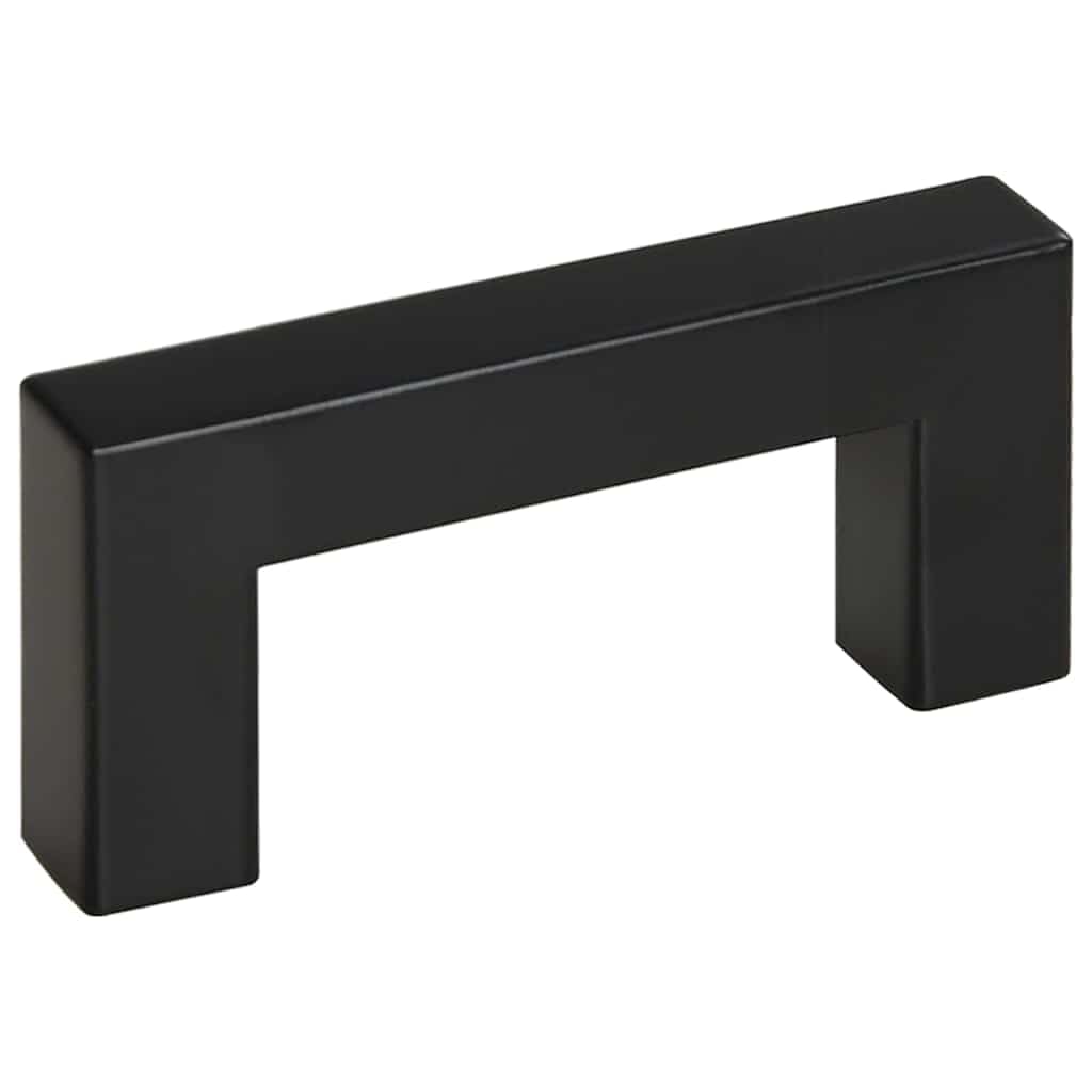 Schwarze Möbelgriffe 10 Stk. Edelstahl, 64 mm Lochabstand, pulverbeschichtet, für Schrank Schublade Küche Bad Wohnzimmer Flur Garderobe Kommode Sideboard Nachttisch, mit Schrauben