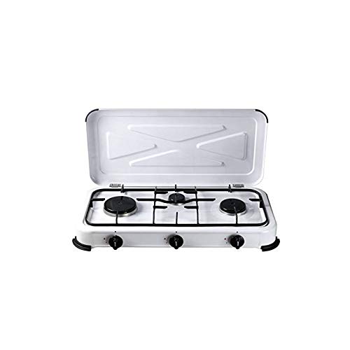 Bcalpe BG03BSM - Cocina Gas 3 Fuegos, 33,4 x 60,5 x 10 cm, Color Blanco Cover