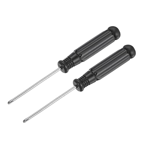 sourcing map Mini Phillips Screwdriver 2.0mm Cross Head with Black Handle for Small Appliances 2 Pcs