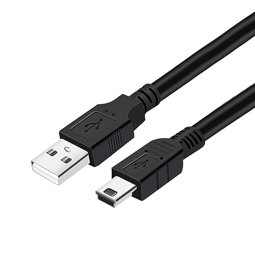Mini USB Data Sync Transfer Charger Cable Cord Compatible With Philips GoGear MP3/MP4 Player Vibe - 5 Meters Black