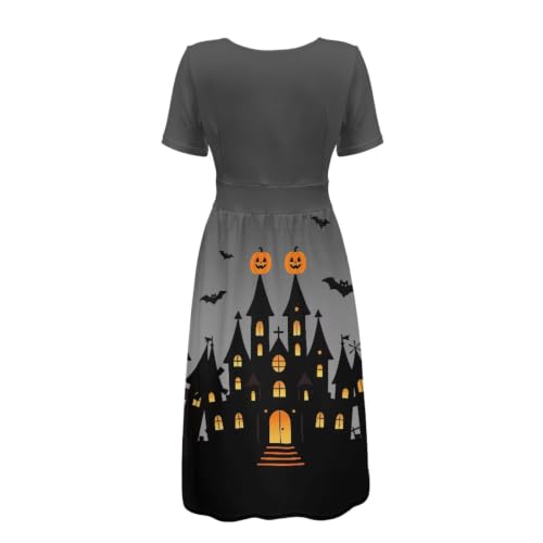 Image of Women's Summer Dresses Short Sleeve Formal Dresses with Pockets | Lightweight Quick‑Dry Soft Comfortable 2026 Fashion Dresses Loose Plus‑Size High‑Waisted