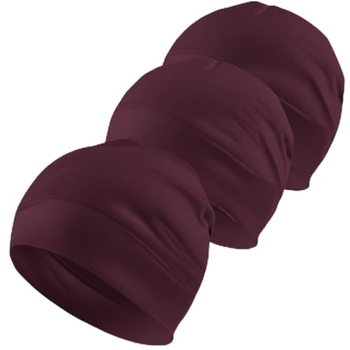Image of SATKARTAR Cotton Lycra Beanie Skull Cap | Soft, Stretchable Sleep Hat & Helmet Liner | Ideal for Biking, Cycling & Sports - Unisex