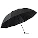Produktbild dem Wind Stand DREI Regenschirm Regen Frauen Auto Luxus groß Winddichte regenschirme männer Frame Winddichte 10k sonnenschirm-black-130x70cm(51x28inch)