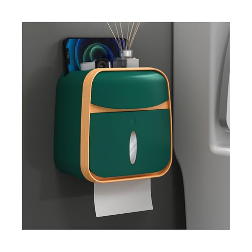 Servilletero doble capa de pared verde para toallas de papel 2
