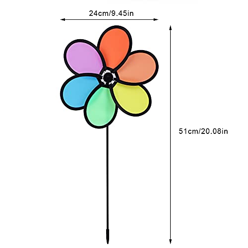 Giradores De Vento Coloridos DIY Flor Cataventos De Moinho De Vento Para Crianças Brinquedo Jardim G