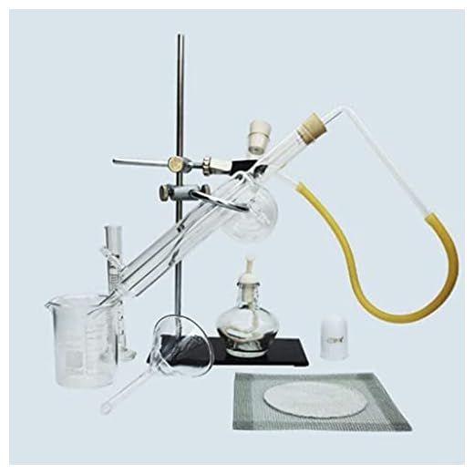 Living Equipment Lab Litet destillationsset Destillationsenhet Kemisk glasvaror Skola Undervisningsutrustning Rening/Eterisk olja Raffinering/Destillerat vatten