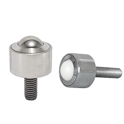 Rueda giratoria de bola recta KSM-12FL con rodamiento universal de acero M8 para mesas 2 uds