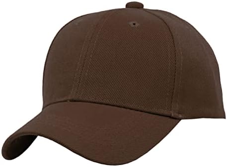 TopHeadwear Blank Youth Baseball Adjustable Hook and Loop Hat - Brown
