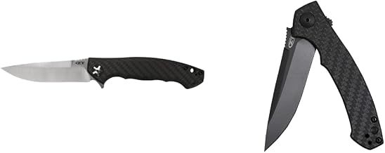 Zero Tolerance 0452CF; Pocket Knife with 4.1” Dual-Finished S35VN Steel Blade, Carbon Fiber Front and Titanium Back Handle Scales, KVT Ball-Bearing Opening, Frame Lock, Deep-Carry Pocketclip; 4.6 OZ.,Large