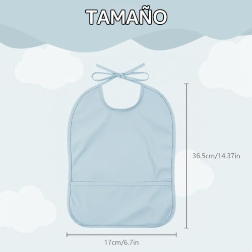 Miniatura 2 de Hotut Baberos De Bebé Impermeable, 2 Piezas Baberos De Comida Para Bebes, Babero Sin Mangas Para Alimentación De Bebé Con Tacto Muy Suave, Impermeable Para Niños Y Niñas