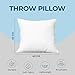 Utopia Bedding Throw Pillows (Set of 6, White) – 16 x 16 Inches Down Alternative Pillows for Bed, Sofa, and Couch - Fluffy Decorative Stuffer Pillow for Indoors & Outdoors