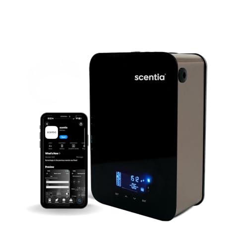 HVAC Scent Diffuser System with App | Waterless Diffuser for Home, Office, Large Room, Studio, Yoga,| Coverage Upto 2500 Sq.ft | Scentia CASA SC 2000 Black/Rose Gold