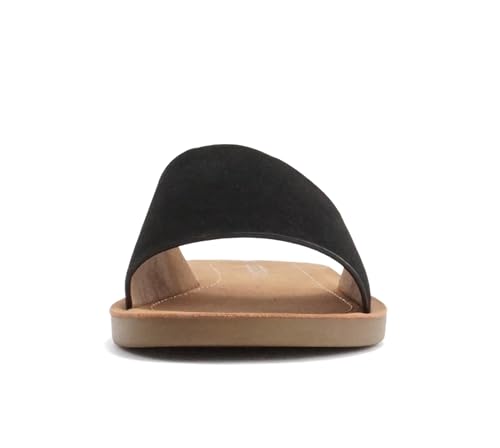 Soda EFRON Shoes Women Flip Flops Basic Plain Slippers Slip On Sandals Slides Casual Peep Toe Beach Efron-S Black Nub 7 thumb #2
