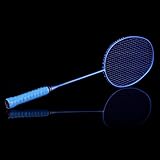 Raqueta de bádminton profesional de fibra de carbono con bolsa de transporte, ligera y duradera para un máximo rendimiento