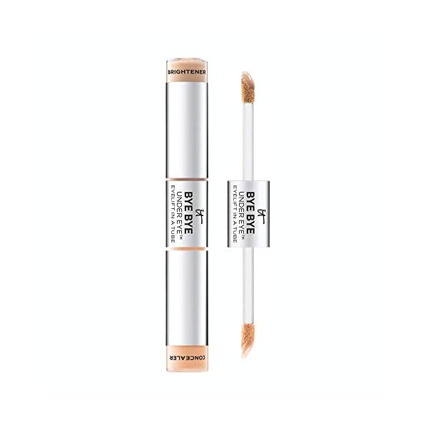 IT Cosmetics Bye Bye Under Eye Eyelift in a Tube, Tan (W) - Anti-Aging Concealer & Brightener - Erases Imperfections, Adds Light & Lift - With Hydrolyzed Collagen - 0.36 oz