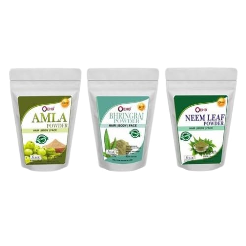 Amla, and Neem Leaf Powder 150g Each-50g Natural Hair Care Powder for Strong Healthy Hair Scalp Nourishment-picture-30