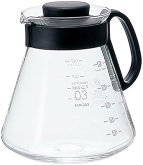 HARIO V60 Microwave Server 800ml for 2-6 Cups Black Coffee Server Heat Resistant Glass Made in Japan XVD-80B