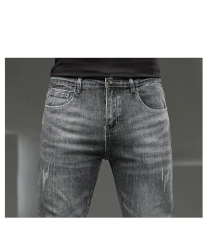 Men's Jeans Slim Fit Embroidery Comfortable Stretchable Mid Waist Hip Hugging Trousers2