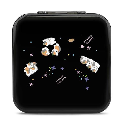 ニャンコ先生 夏目友人帳 Switch用ゲーム機用カセットケース スイッチ保護カバー 収納バッグ Switch対応ハードケーススイッチ 防塵 防汚 防水 耐衝撃 24枚収納ジョイコン全面保護 着脱簡単