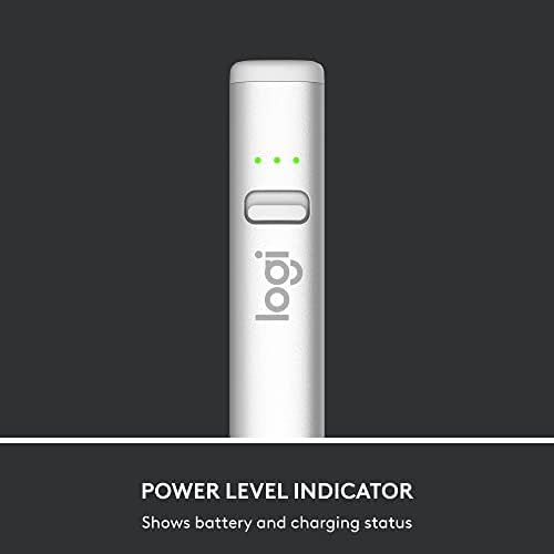 Logitech Crayon Digital Pencil for iPad (USB-C Port Compatibility Only) Featuring Apple Pencil Technology, No Lag Pixel-Precision, and Dynamic Smart Tip with Fast USB-C Charge, Silver