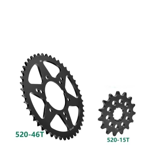 Piñón de motocicleta 520 duradero kit corona 15T 46T de alta resistencia para Vulcan EN650 2