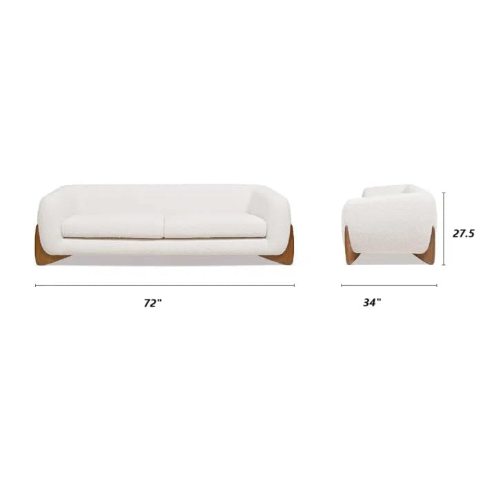 Image of Boucle Upholstered 3-Seater Sofa and Loveseat Olive Black