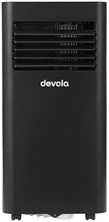 Devola Portable Air Conditioner 9000 BTU | Energy Efficient 4-in-1 Air Conditioning Unit For Rooms Up to 24m² | Dehumidifier Function, Remote Control, Timer, Sleep Mode