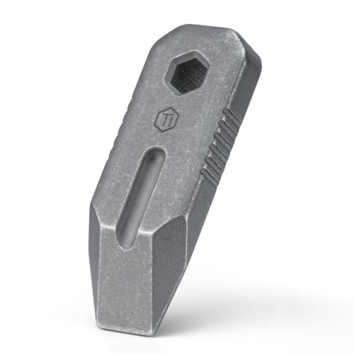 KeyUnity KR02 Titanium Mini Pry Bar, 1/4″ Hex Bit Slot, 1.5-Inch Length