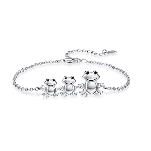 Bracelet grenouille en argent sterling cadeau idéal fille 7 inches