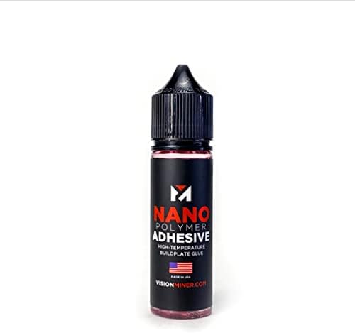 Nano Polymer Adhesive (50ml) - Ultimate 3D Printing Bed & Build Plate Adhesion - No Mess, Non-Toxic, Works for PLA, ABS, PEI, PEEK, Nylon, PC and More. Easy Application, Easy to Clean!