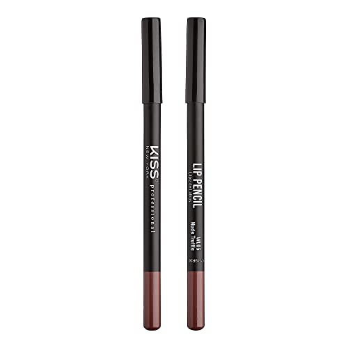 Kiss New York Professional Slim Lip Pencil, Creamy Soft Lip Liner, Smooth Long-Lasting Rich Lip Color, Natural Lip Makeup, Water-Resistant Lip Crayon (Nude Truffle) #TOP1