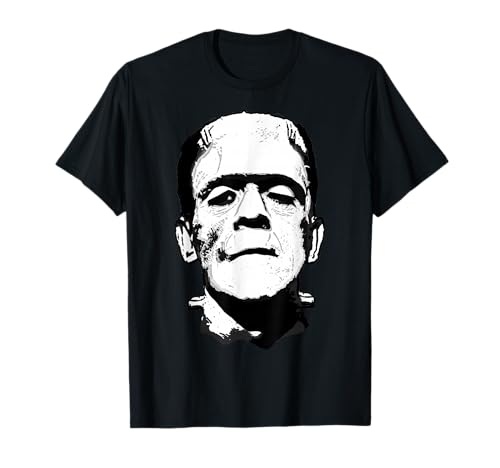Halloween Frankenstein Monster Blanco y Negro Camiseta