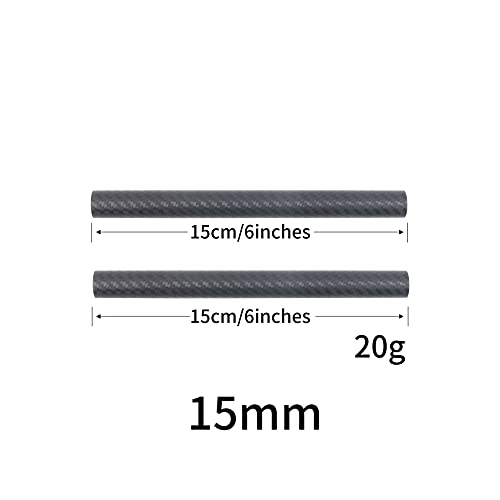 Image of 10 Inch 15mm Carbon Fiber Rod for 15mm Rail Rod Support System Matte Box Follow Focus - Pack of 2