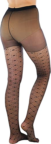 Image of ToBeInStyle Women's Valentine Day Themed Opaque Sheer Pantyhose w /Heart Love