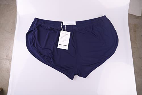 Ychnaim Mens Low Rise Split Shorts Exotic Short Lounge Boxers Color Navy Blue Size Xl #TOP1