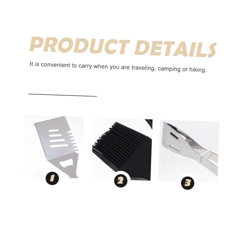 Set de Utensilios para Parrilla de Acero Inoxidable miniatura 3