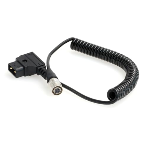 Cable Hirose de 4 pines a D-Tap en espiral HangTon para monitor Sony