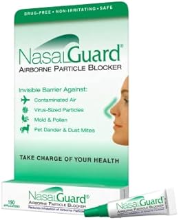 NasalGuard Airborne Particle Blocker Cold&Flu Gel Year-Round Solution for Blocking Allergens and Cold Flu Symptoms (Scented) - Drug-Free and Proven Safe - Over 150 Applications Per Tube