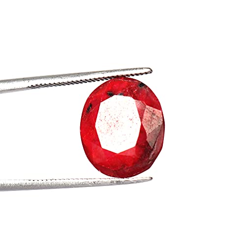 Ruby Oval Shape Faceted Gemstone Oval Shaped 8.55 Ct Cut Blood-Red Ruby Gem Multiple Uses #TOP1