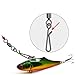 Laxygo 30pcs Fishing Swivel with Hanging Snap Stainless Steel Rolling Ball Barrel Swivel with Safety Snaps Fishing Line Connector 2# 4# 6# 8# 10# 12#